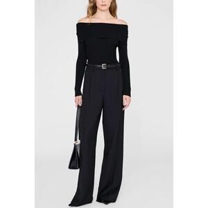 NEW ANINE BING kira sweater in black